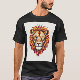 Design de Camisa de Leão Glitométrico