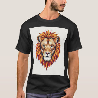 Design de Camisa de Leão Glitométrico