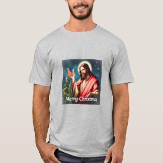 Design de Camisa de Natal Festiva e Feliz