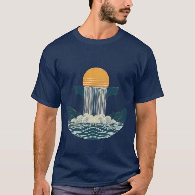 Design de Camisa de Serenidade Sunset (Frente)