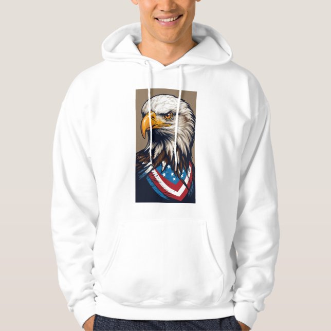 Design de Camisa de T-Shirt Patriot Bald Eagle Ame (Frente)