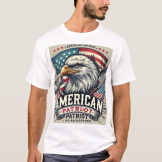 Design de Camisa de T-Shirt Patriot Bald Eagle Ame