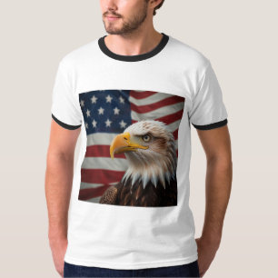 Design de Camisa de T-Shirt Patriot Bald Eagle Rin