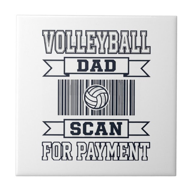 Design de Camisa Divertida para Pai de Volei Scan  (Frente)