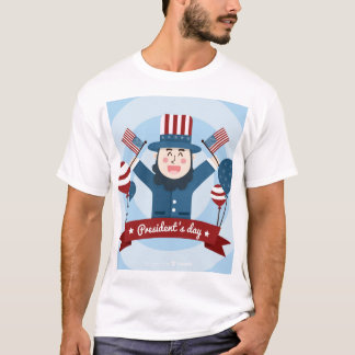 Design de Camisa do Dia do Presidente Patriótico