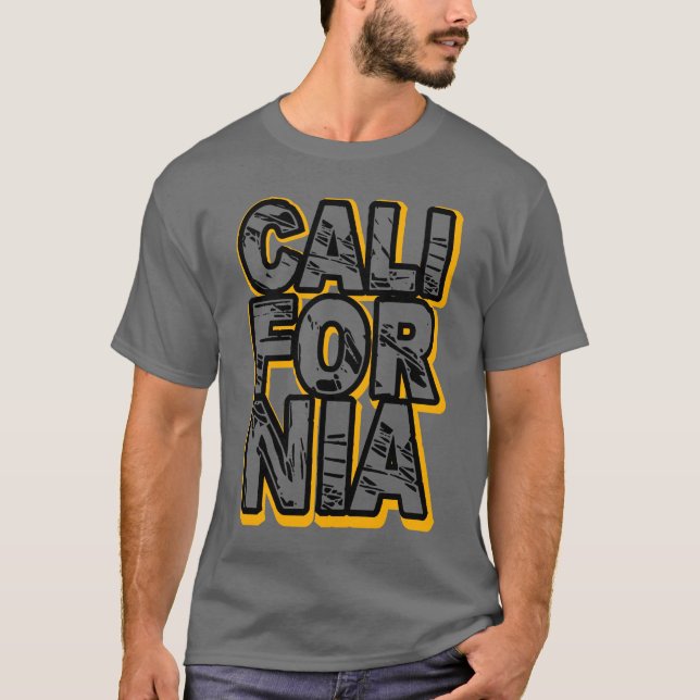 Design de Camisa Gráfica Bold California (Frente)