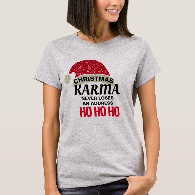 Design de Camisa Humor Karma de Natal Personalizáv (Frente)