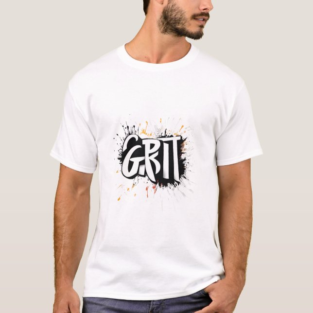 Design de Camisa Motivacional "GRIT" Negrito com P (Frente)