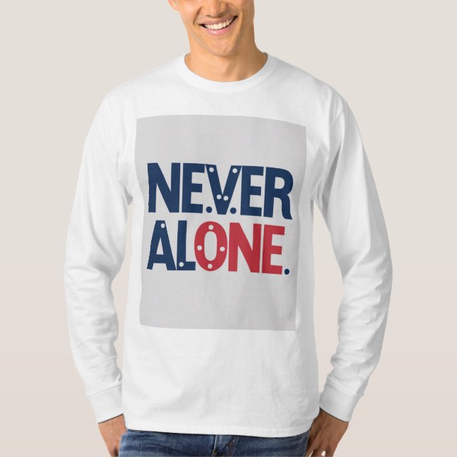 Design de camisa nunca sozinho (Frente)
