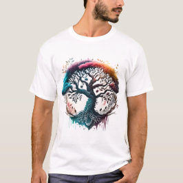Design de Camisa T do Espectro de Árvore Vibrante