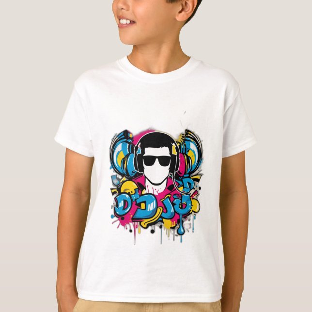 Design de Camisa T do Grafite DJ Dinâmico (Frente)