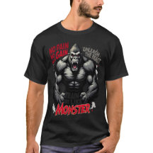 Design de Camisa T do Modo de Besta de Gym Motivac