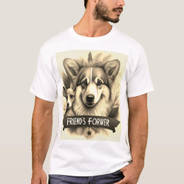 Design de Camisa T para Amigos para sempre