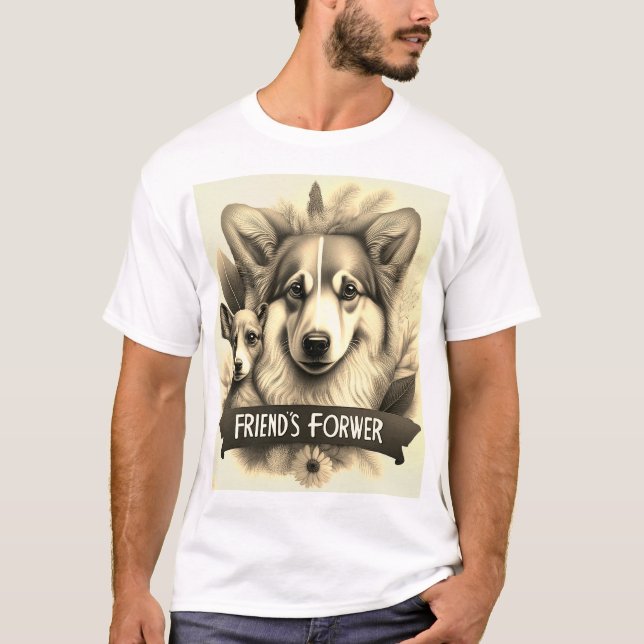 Design de Camisa T para Amigos para sempre (Frente)