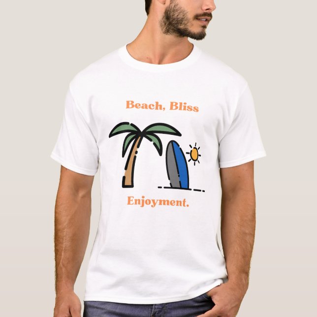 Design de Camisa Viagem de Férias de Praia (Frente)