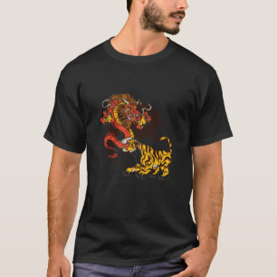 Design de Camisas de Dragão e Tiger-Yin-Yang