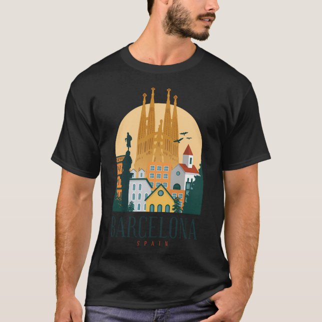 Design de Camisas de Linha Espanha de Barcelona (Frente)
