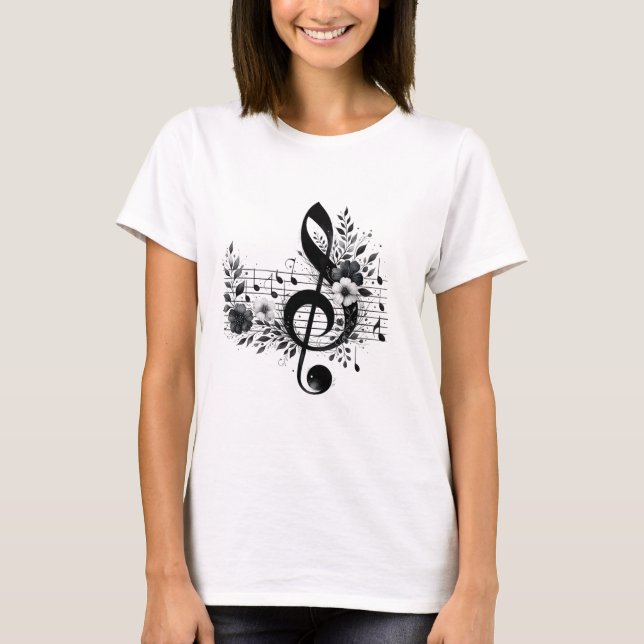 Design de Camisas de Música e Arte Mulheres (Frente)