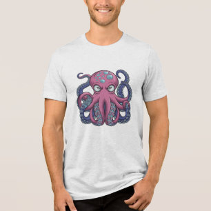 Design de Camiseiros T Monstro de Octopus Vetor -