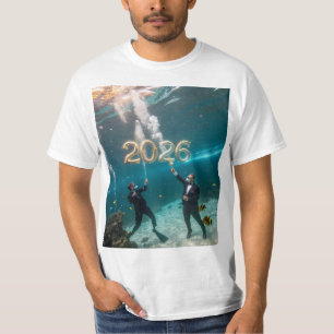 Design de camiseta Ano Novo 2026