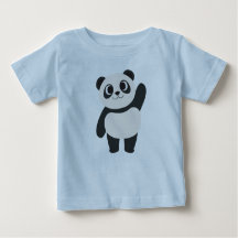 Design de camiseta bebê com imagem de panda fofa