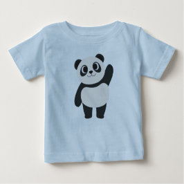 Design de camiseta bebê com imagem de panda fofa