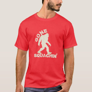 Design de camiseta Bigfoot Engraçado, Tchau Quadra