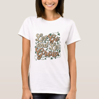 Design de camiseta botânica terrosa Deixe Crescer
