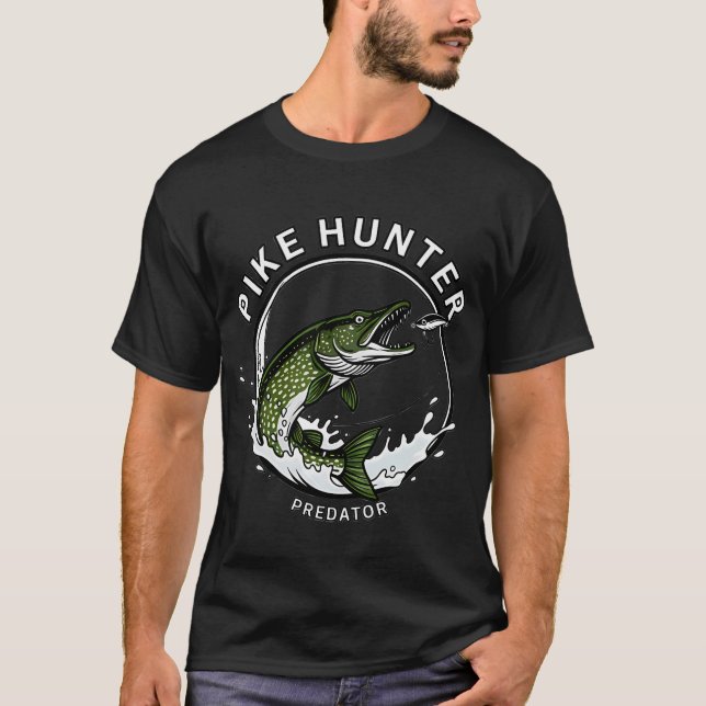 Design de camiseta caçador de lúcio (Frente)
