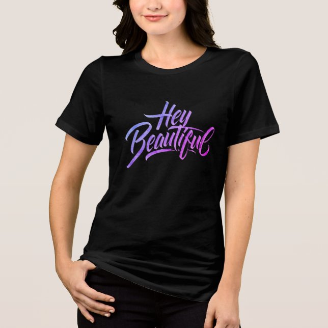 Design de Camiseta Caligráfica "HEY BONITA" (Frente)
