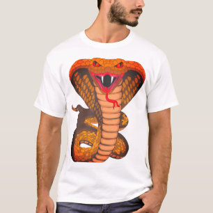 Design de camiseta cobra muito assustadora