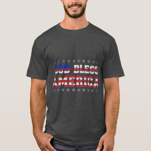 design de camiseta com o texto "América Deus abenç