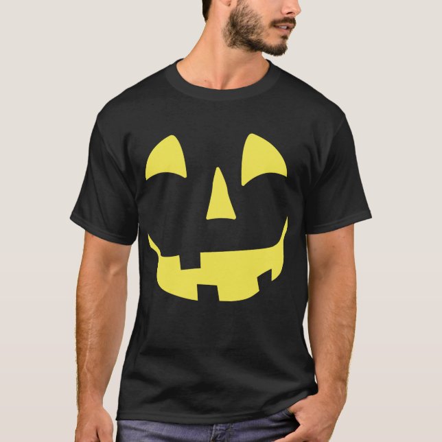 Design de camiseta com sorriso de abóbora (Frente)