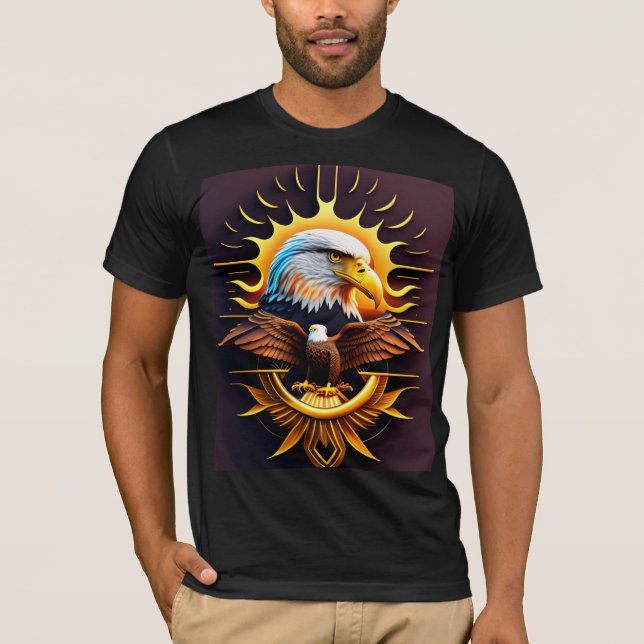 design de camiseta de águia majestosa. (Frente)