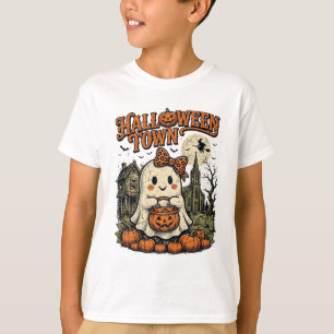 Design de camiseta de fantasma vintage da cidade d