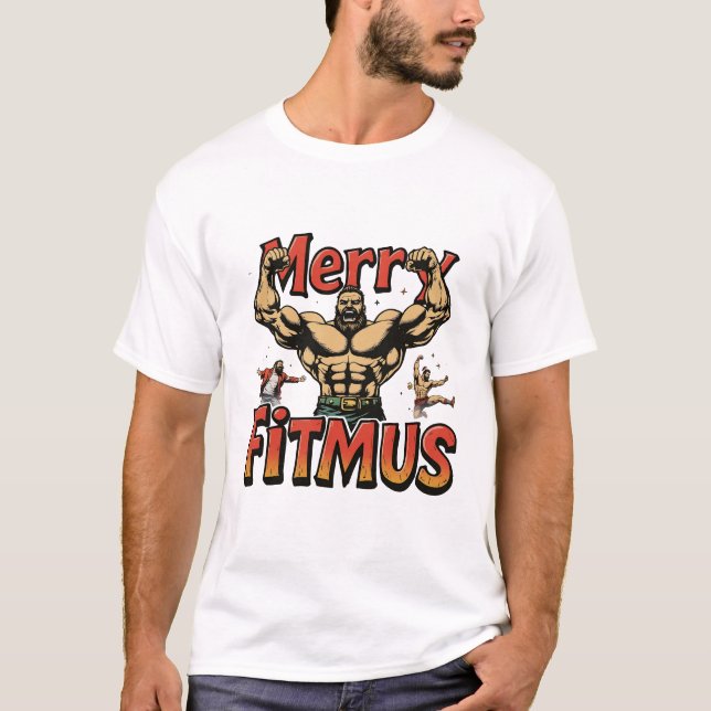 design de camiseta de ginástica de Natal orgulhosa (Frente)