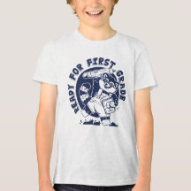 design de camiseta de guaxinim da primeira série