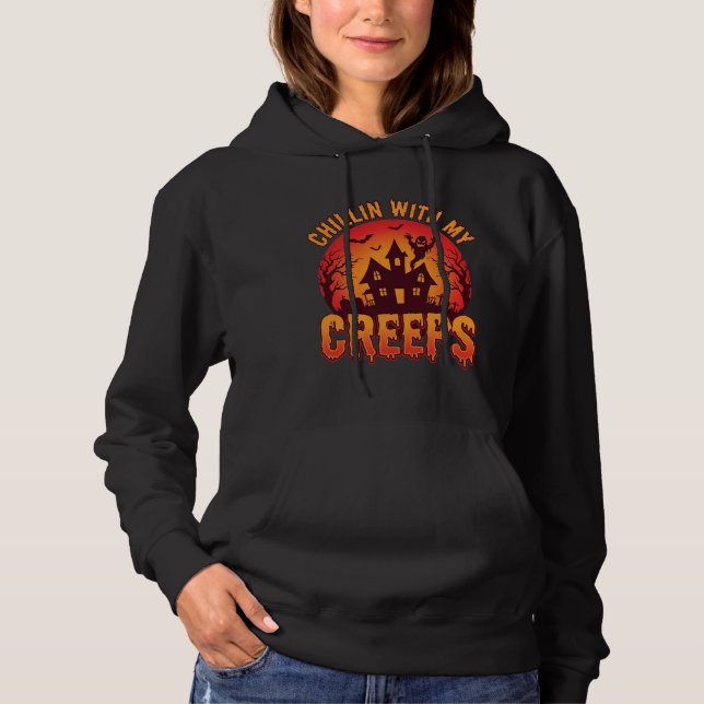 Design de Camiseta de Halloween Chillin With My Cr (Frente)