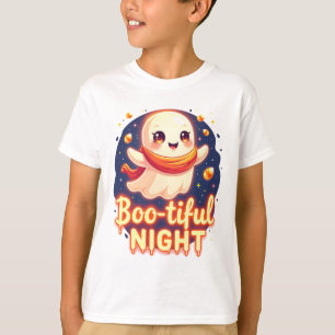 Design de camiseta de Halloween fofo com fantasma