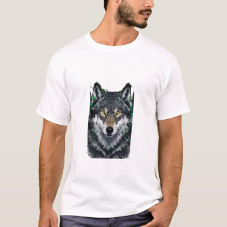 design de camiseta de lobo