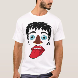 Design de camiseta de máscara de um homem muito es