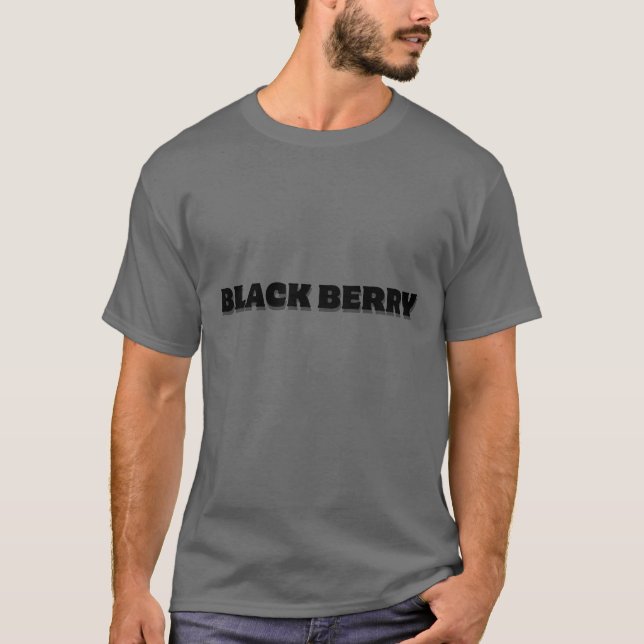 "Design de Camiseta de Texto 'BLACK BERRY' Negrito (Frente)