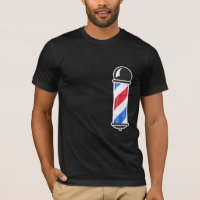 design de camiseta engraçada com vara barbeiro leg