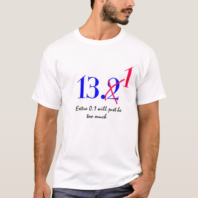 design de camiseta engraçada meia maratona (Frente)