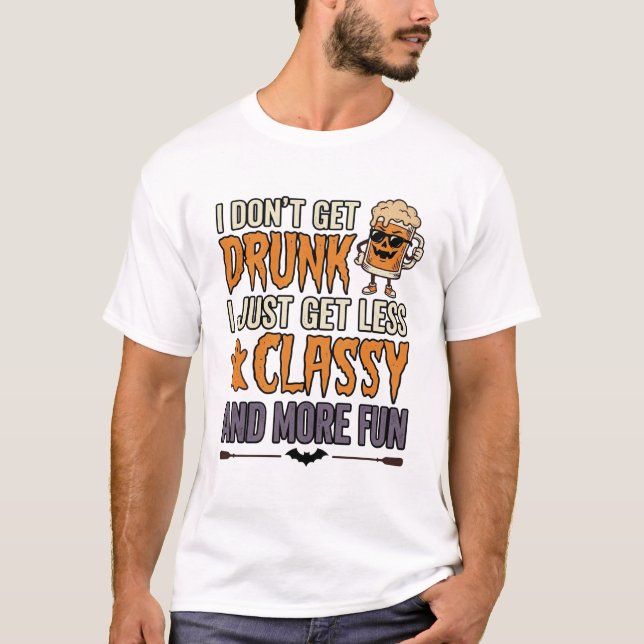 Design de camiseta engraçado de Halloween menos so (Frente)