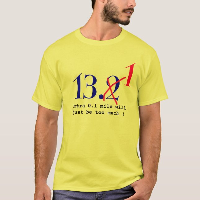 Design de camiseta Engraçado de Meia Maratona (Frente)