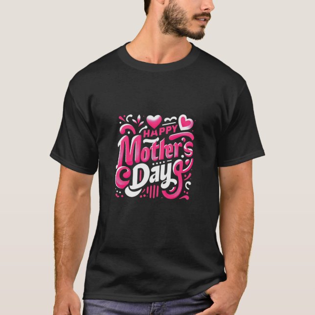 design de Camiseta "Feliz Dia das Mães" (Frente)