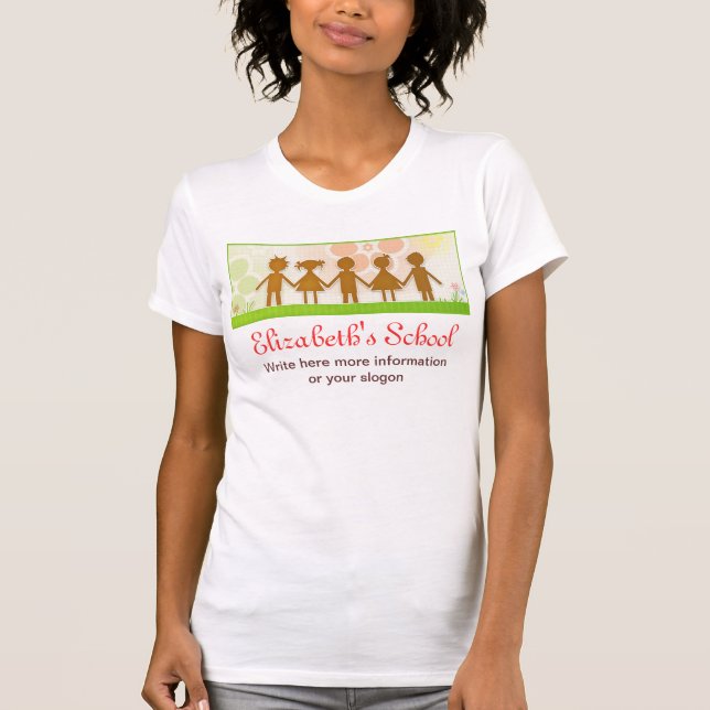 design de camiseta fofa para crianças felizes (Frente)