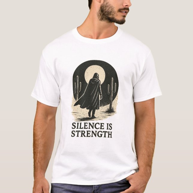 Design de camiseta Força é Silêncio (Frente)
