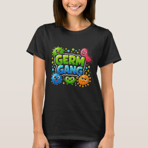 Design de camiseta GERM GANG Bactérias